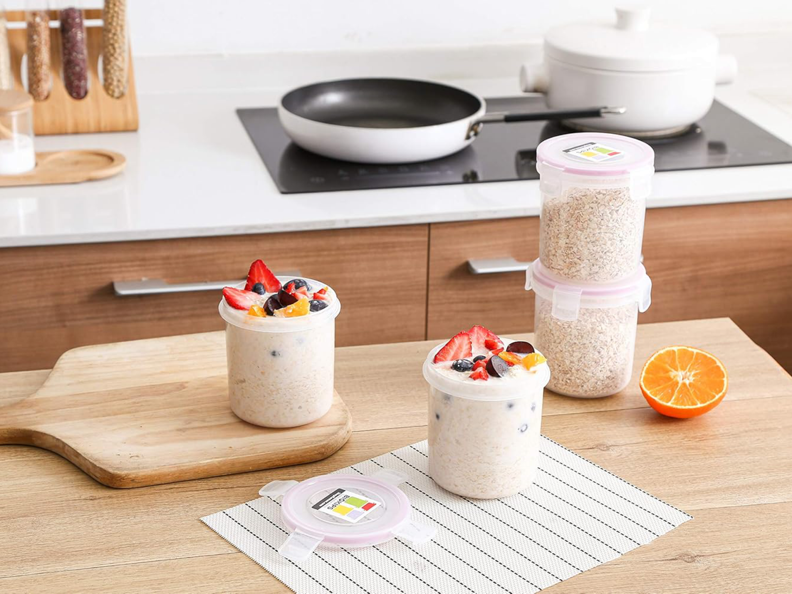 Eco friendly kitchenware display background